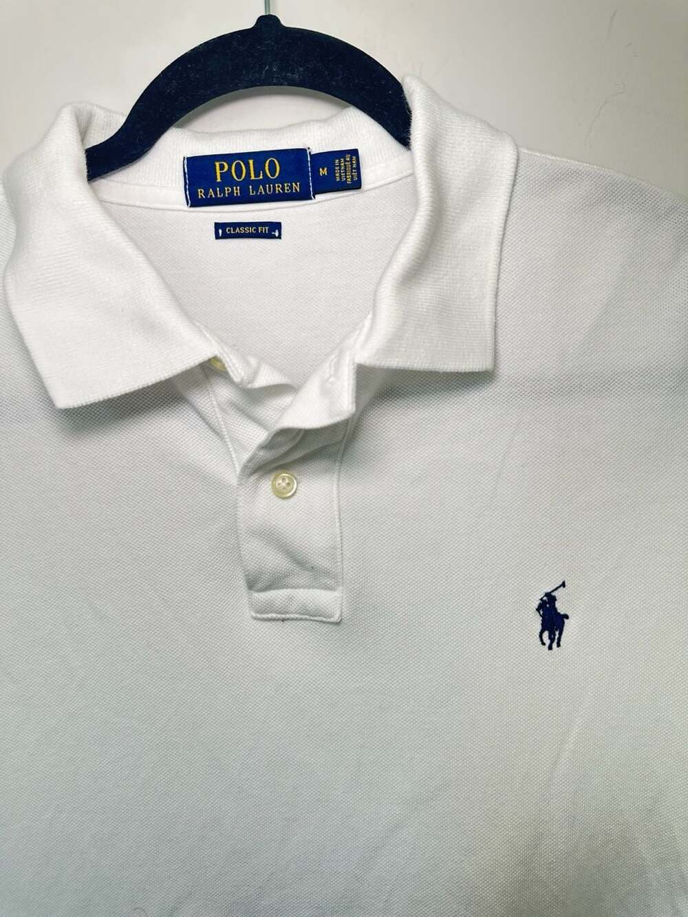 Polo Ralph Lauren Classic Fit White Short Sleeve Polo Shirt Men's Size M - Picture 2 of 6